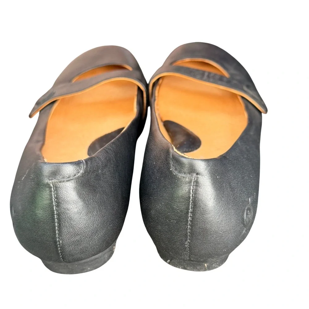 Born Mary Jane Flats Womens 7.5 Black Leather Comfort Shoes W31301 CKE9